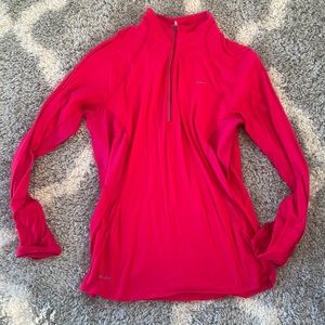 Pink Nike dri fit 1/4 zip long sleeve top medium